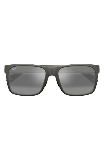 Maui Jim Red Sands 59mm Polarizedplus2® Square Sunglasses In Green/neutral Grey