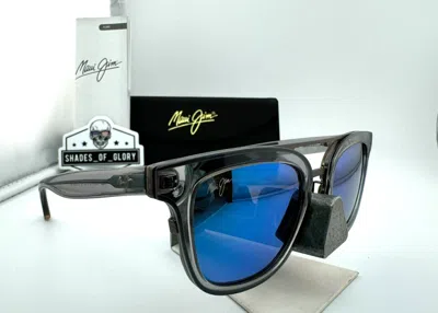 Pre-owned Maui Jim Relaxation Mode Mj 844-27g Grey Blue Hawaii Polarized Sunglasses