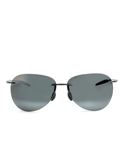 Maui Jim Rimless-frame Sunglasses In Grey
