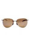 Maui Jim Rimless-frame Sunglasses In Brown