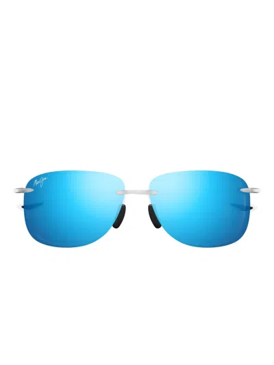 Maui Jim Rimless-frame Sunglasses In Blue