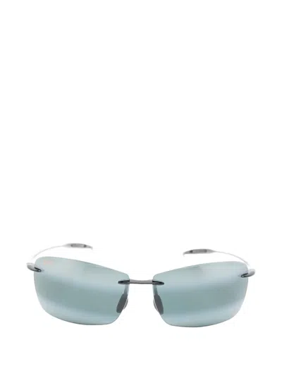 Maui Jim Rimless Rectangle Sunglasses In Black