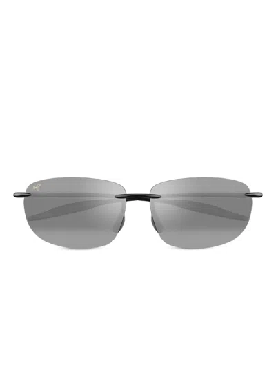 Maui Jim Rimless Rectangle-frame Sunglasses In Black