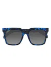 Maui Jim Rooftops Tortoiseshell Square Sunglasses In Blue