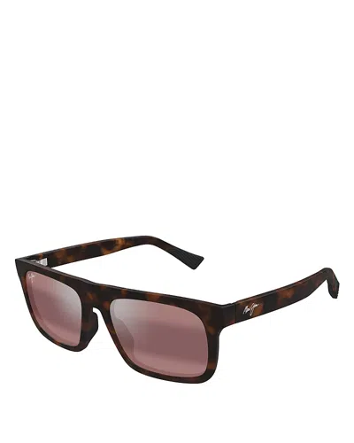 Maui Jim Opio 53mm Polarizedplus2® Rectangular Sunglasses In Burgundy