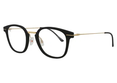 Pre-owned Maui Jim Round Eyeglasses/2m) In Black/gold/transparent (mjo2412