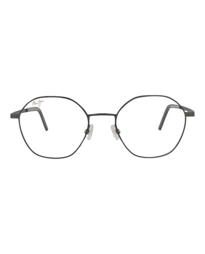 Maui Jim Round-frame Stainless Steel Optical Frames In Silver