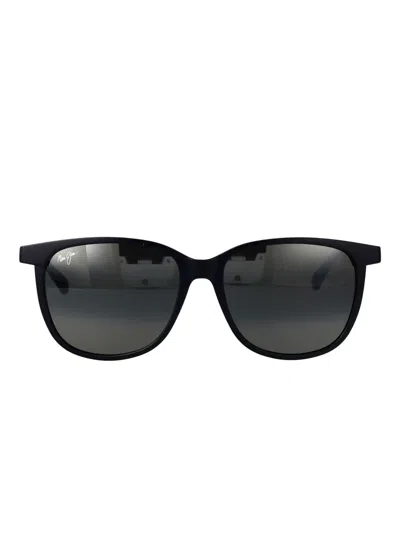 Maui Jim Round-frame Sunglasses In Black