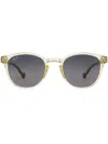 Maui Jim Round-frame Sunglasses In Yellow
