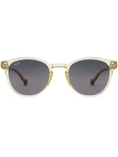 Maui Jim Round-frame Sunglasses In Yellow