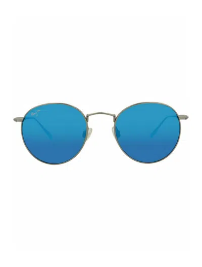 Maui Jim Round-frame Titanium Sunglasses