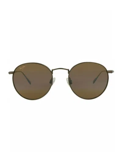Maui Jim Round-frame Titanium Sunglasses