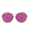 Maui Jim Round-frame Titanium Sunglasses In Purple