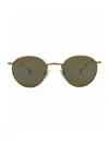 Maui Jim Round-frame Titanium Sunglasses In Multi
