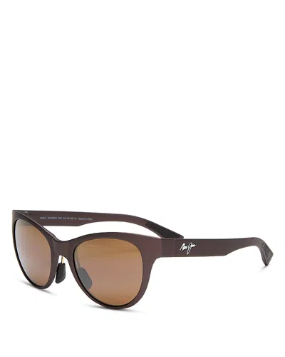 Maui Jim Round Sunglasses, 52mm In Brown