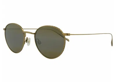 Pre-owned Maui Jim Round Sunglasses/16m) In Gold/bronze (h757