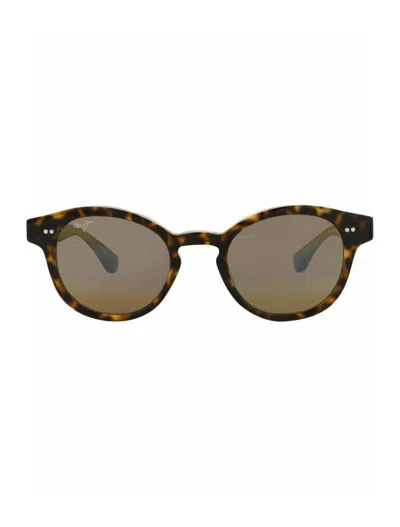 Pre-owned Maui Jim Roundframe Acetate Sunglasses In Tortoise Tortoise Bronze (h841/10g)