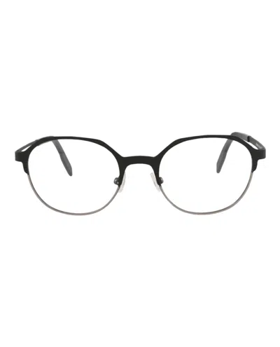 Pre-owned Maui Jim Roundframe Stainless Stee Shirtl Optical Frames In Black Black Transparent (mjo2109/02mg)