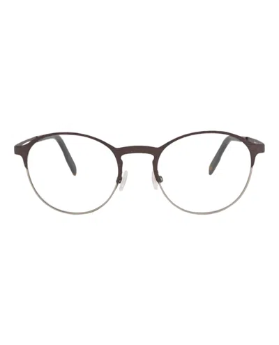 Pre-owned Maui Jim Roundframe Stainless Stee Shirtl Optical Frames In Brown Brown Transparent (mjo2108/25d)