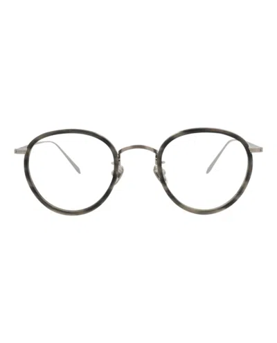 Pre-owned Maui Jim Roundframe Titanium Optical Frames In Grey Gunmetal Transparent (mjo2420/02c)