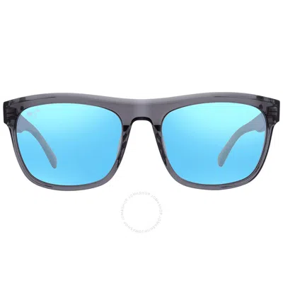 Maui Jim S-turns Blue Hawaii Rectangular Men's Sunglasses B872-14 56