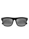 Maui Jim S-turns 56mm Polarized Rectangle Sunglasses In Black