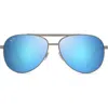 Maui Jim Hauoli 59mm Polarized Aviator Sunglasses In Blue