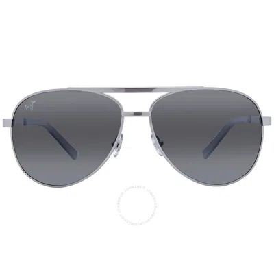 Maui Jim Seacliff Neutral Grey Pilot Unisex Sunglasses 831-17 61 In Gray
