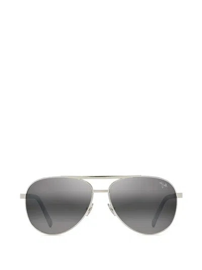 Maui Jim Seacliff Pilot-frame Sunglasses In Gray