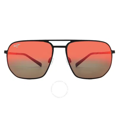 Maui Jim Sharks Cove Hawaii Lava Navigator Unisex Sunglasses Rm605-02 55