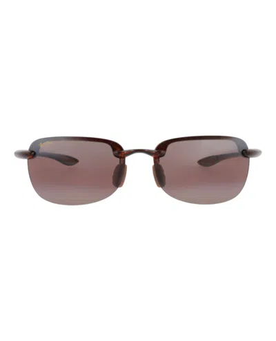Maui Jim Shield-frame Injected Sunglasses In Brown