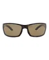 Maui Jim Shield-frame Nylon Sunglasses In Brown