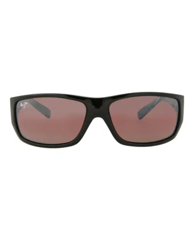 Maui Jim Shield-frame Nylon Sunglasses In Pink