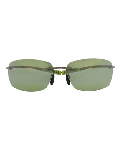 Maui Jim Shield-frame Titanium Sunglasses