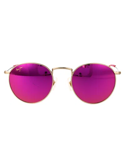 Maui Jim Shiny Gold Pink Ruthenium Sunglasses