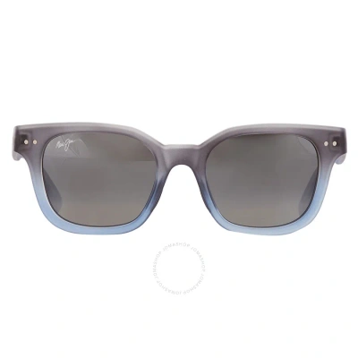 Maui Jim Shore Break Neutral Grey Square Unisex Sunglasses 822-06m 50 In Blue / Grey