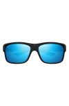 Maui Jim Southern Cross 63mm Oversize Polarized Sunglasses In Black/blue Hawaii
