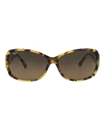 Maui Jim Square-frame Acetate Sunglasses In Brown