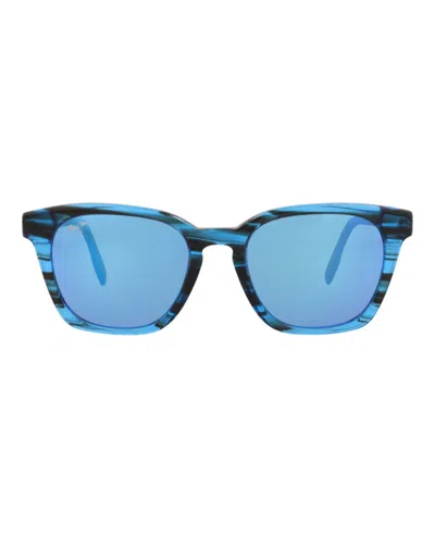 Maui Jim Square-frame Acetate Sunglasses In Blue