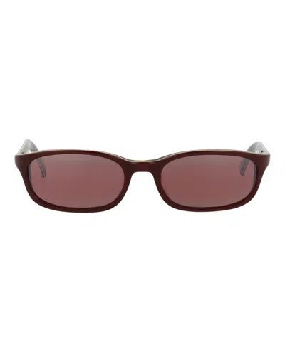 Maui Jim Square-frame Acetate Sunglasses In Red
