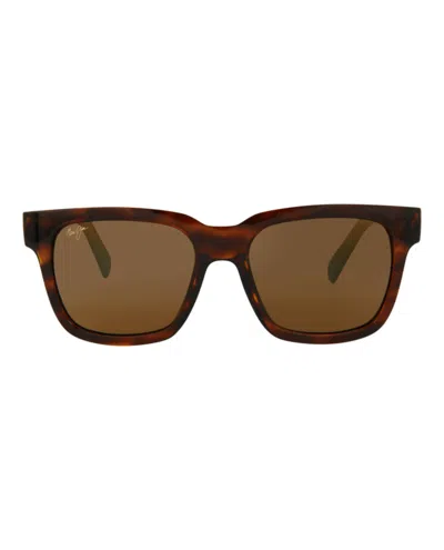 Maui Jim Square-frame Nylon Sunglasses In Brown