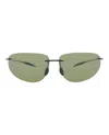 Maui Jim Square-frame Nylon Sunglasses In Black