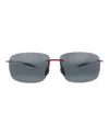 Maui Jim Square-frame Nylon Sunglasses In Blue