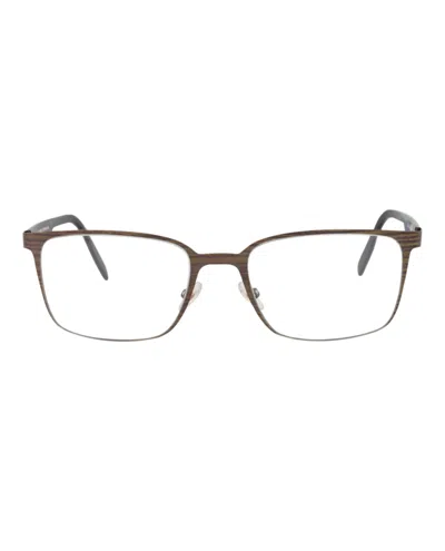 Maui Jim Square-frame Stainless Steel Optical Frames In Brown