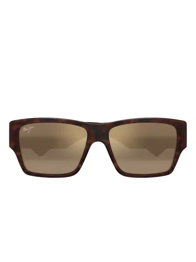 Maui Jim Square-frame Sunglasses In Brown