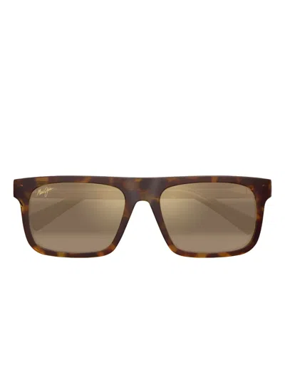 Maui Jim Square-frame Sunglasses In Brown