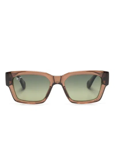 Maui Jim Square-frame Sunglasses In Brown