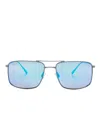 Maui Jim Square-frame Sunglasses In Silver