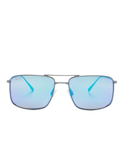 Maui Jim Square-frame Sunglasses In Silver