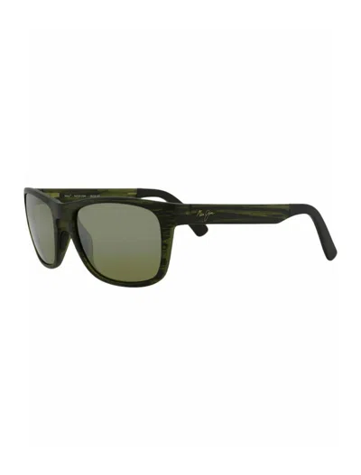 Pre-owned Maui Jim Square Rectangle Sunglasses/ (ht75515m) (ht755 In Green/green (ht755